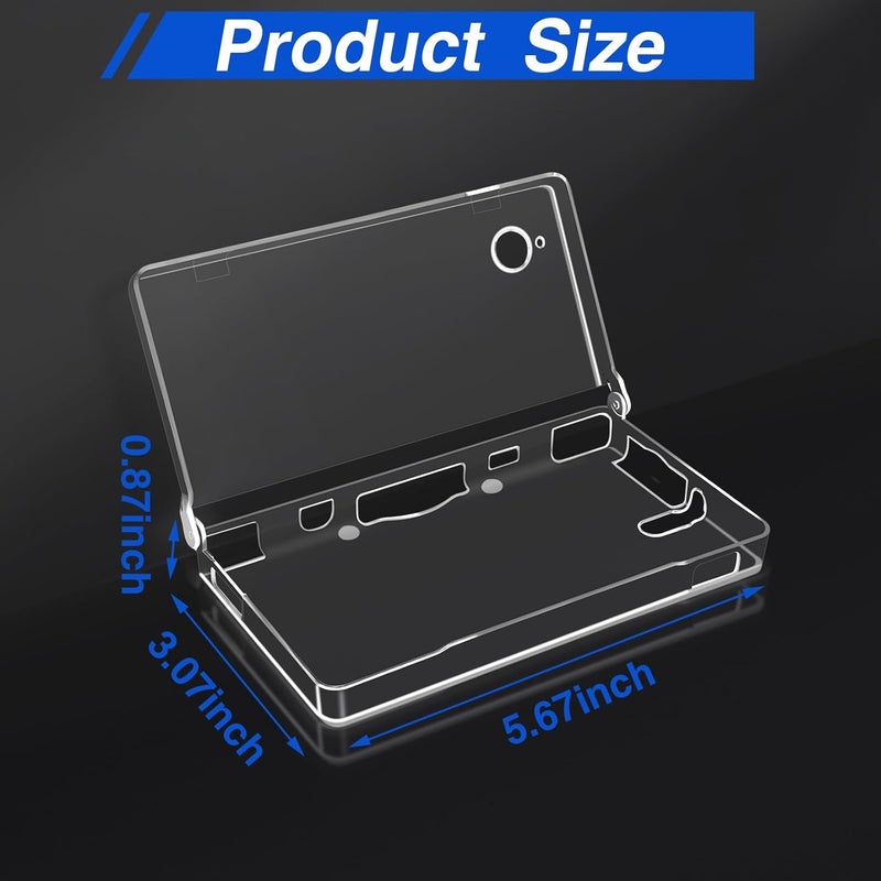 Vlammende Clear Crystal Protective Hard Case Compatible with Nintendo DSi NDSi, Transparent Hard Shell Case Cover for DSi NDSi Clear Housing Case - Image 3